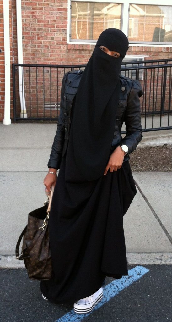 A Muslim Woman in Burqa