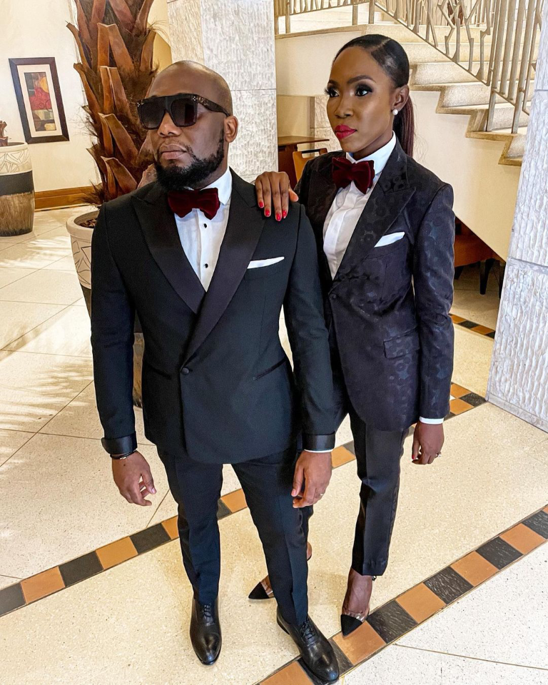 Adim Isiakpona and Lala Akindoju Wear Similar Suits