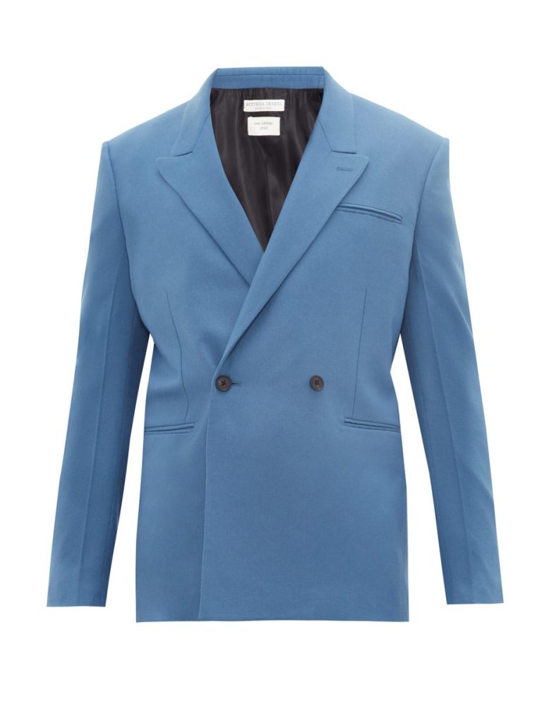 Double-Breasted Cashmere-Blend Suit Jacket BOTTEGA VENETA