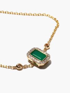May Emerald Diamond & 14kt Gold Bracelet ANISSA KERMICHE