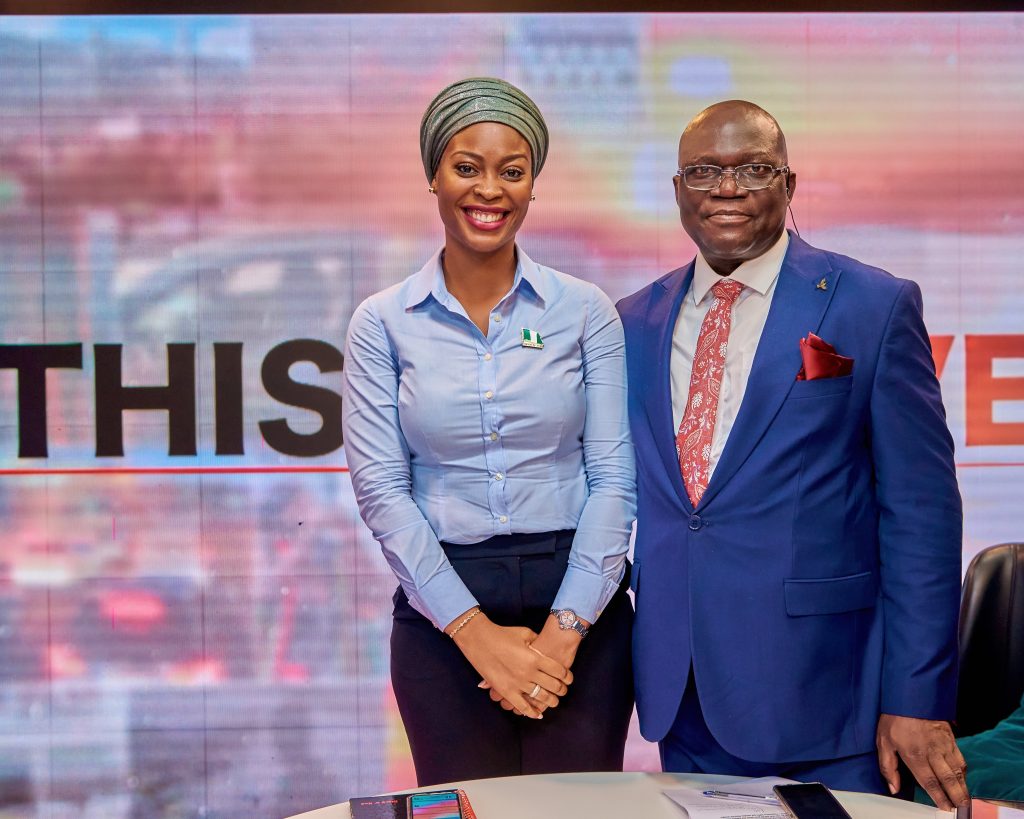 Khadijah Okunnu-Lamidi and Dr Reuben Abati