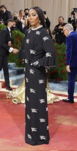 Naomi Campbell wore Burberry