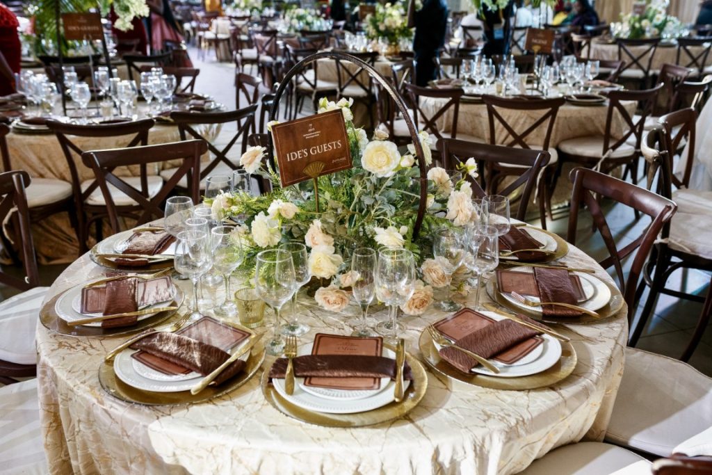 Table set up at Wedding