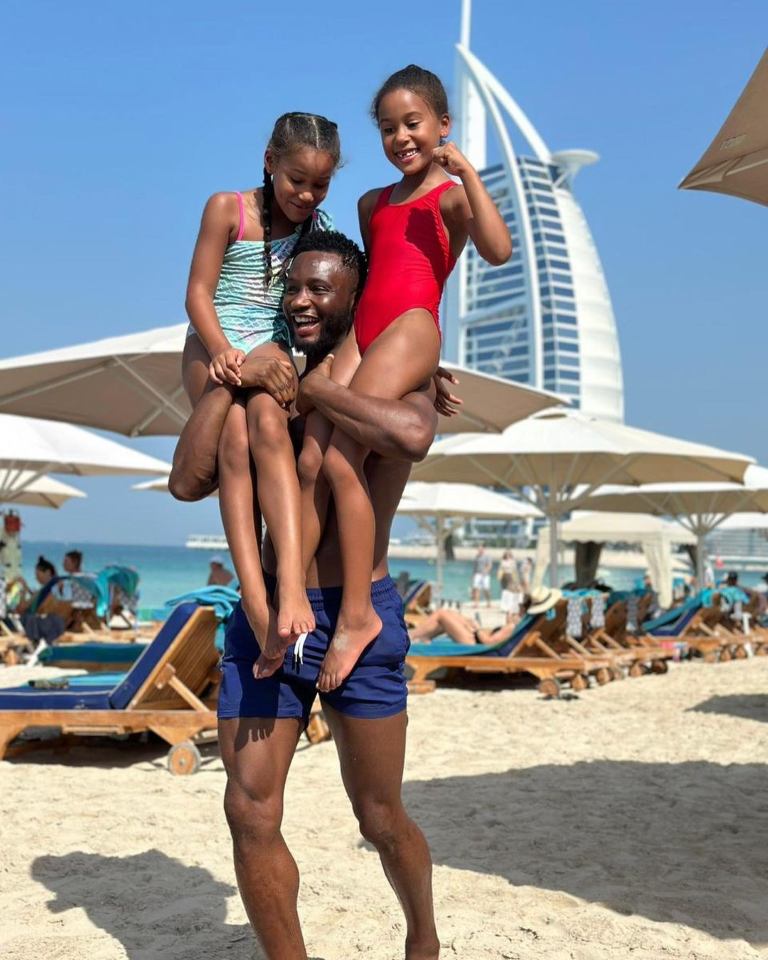 Mikel With His Daughters