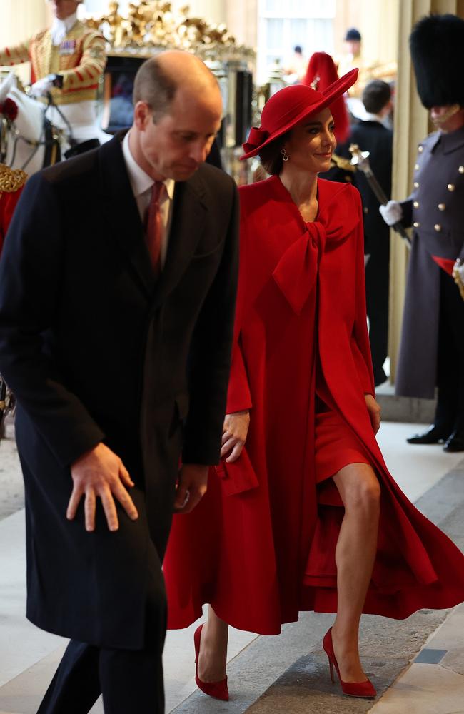 Catherine, Princess of Wales showed off her legs in a striking red outfit during her latest royal appearance.