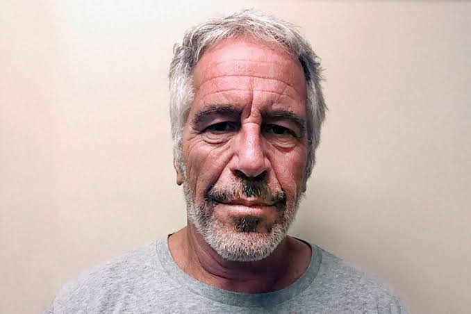 The late Jeffrey Epstein photographed in jail.