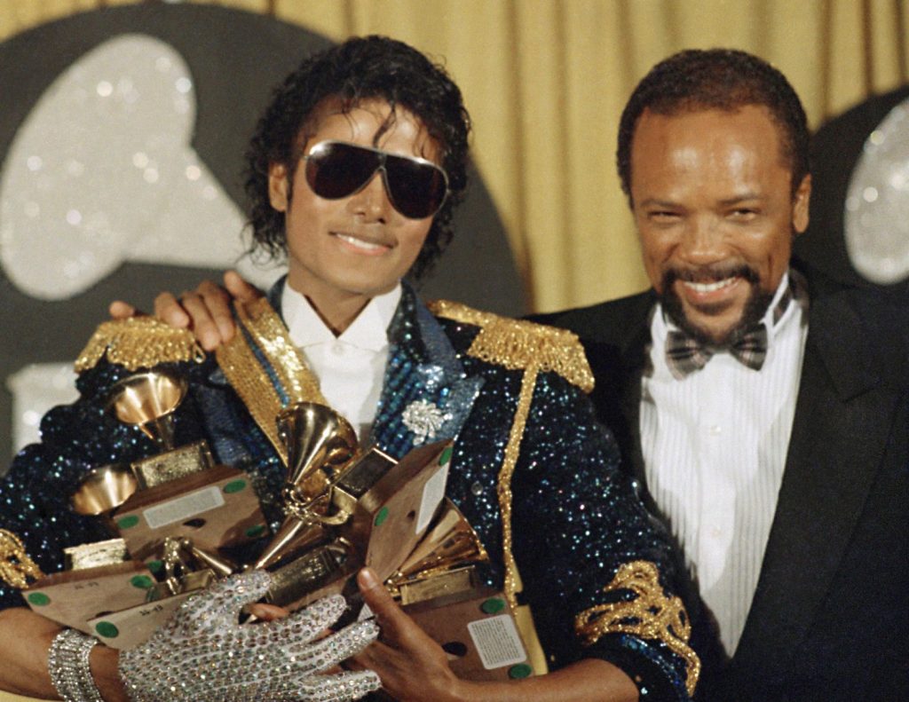 Jones Poses For Photos With Michael Jackson at The 1984 Grammys pictures by Doug Pizac-AP