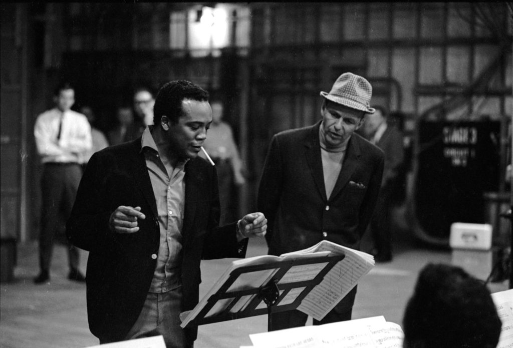 Jones Works With Frank Sinatra on a Soundstage in 1964 pictures by John Dominis-The LIFE Picture Co-Shutterstock